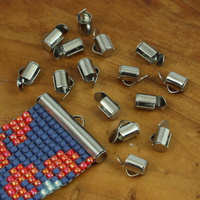 Końcówka do bransolet wsuwana SLIDE srebrna stal szlachetna 6mm