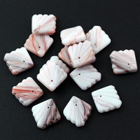 Wachlarz szklany biało-beżowy 17mm