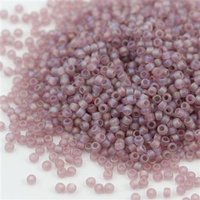 Toho Round 11/0 Transparent-Rainbow-Frosted Lt Amethyst [10g]