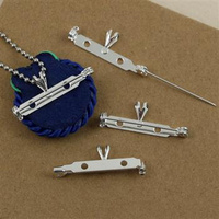 Baza broszki srebrna z krawatką 33mm