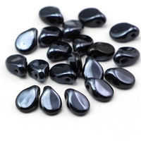 Pip Beads 5x7mm Jet Blue Hematite Full [10szt]