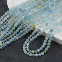 Akwamaryn kula gładka 4mm [sznur 40cm]