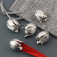 Przekładka tulipan srebrny 22x17mm