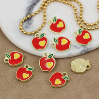 Zawieszka emaliowana jabłko 10mm