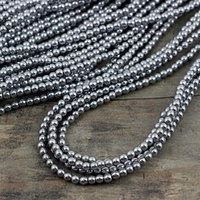 Hematyt kula gładka 3mm SILVER [sznur 40cm]