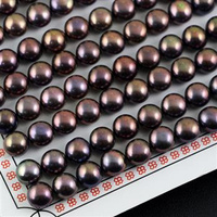 Perła brązowa do połowy wiercona 8-8,5mm [para]