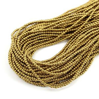 Hematyt kula gładka 2mm GOLD [sznur 40cm]