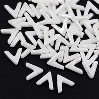 AVA Beads Chalk White Shimmer 10x4mm [4szt]