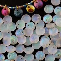 Lentil Beads Crystal Etched AB 8mm [20szt]