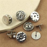 Baza przypinki / broszki z talerzykiem srebrna 10mm