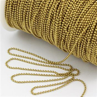 Łańcuszek z mosiądzu kulkowy 1,5mm [1 metr]