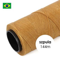 Sznurek do makramy brazylijski woskowany Almond 1mm [szpula 144m]