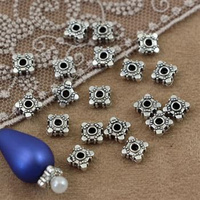 Przekładka ozdobna kwadrat srebrny 6x3mm