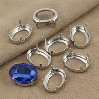 Oprawa do przyszywania - koszyczek owal 18x13mm