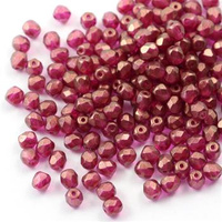 Fire Polish 4mm Crystal GT French Rose [20szt]