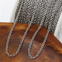 Łańcuszek srebrny stal szlachetna 2,6x2,1mm [1 metr]