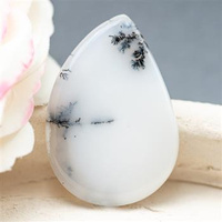 Kaboszon agat dendrytowy łezka 37x26x5mm