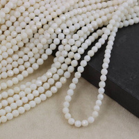 Koral biały kula fasetowana 3mm [sznur 39cm]