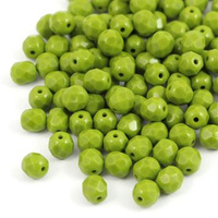 Fire Polish 6mm Opaque Olivine [20szt]