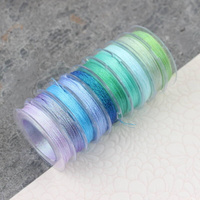 Nici metalizowane 0,3mm/3splot zestaw turkusowo-zielony [10szpul]