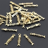 Zawieszka fishbone złota 25x5mm