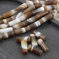 Agat pasiasty brązowy walec 20x8mm