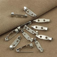 Baza broszki z haczykiem srebrna 20mm [4szt]