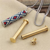 Sekretnik baza do beadingu stal szlachetna pozłacana PVD 45x10mm