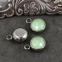 Stal szlachetna zawieszka w oprawie SR mint 10mm