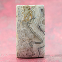 Zawieszka agat koronkowy prostokąt 54x30mm