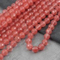 Kwarc malinowy kula fasetowana 10mm