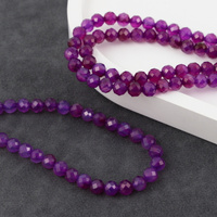 Agat brazylijski kula fasetowana fioletowa 6mm