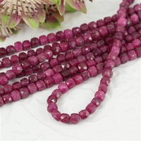 Rubin kostka fasetowana 4mm [10szt]