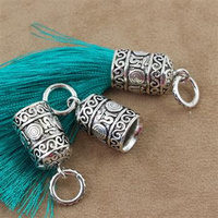 Ozdobna tulejka do wklejania srebrna 20x13mm