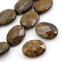 Bronzyt owal fasetowany 30x22mm