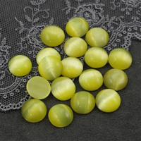 Kaboszon kocie oko okrągły żółty 12mm