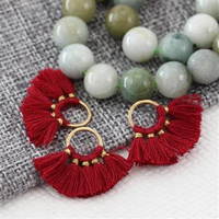 Chwost wachlarz na kółku bordowy 30x20mm