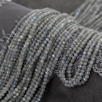Labradoryt kula fasetowana 3mm [sznur 39cm]
