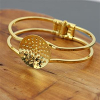 Baza bransolety z sitkiem złota 65x55mm