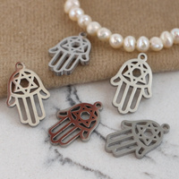 Zawieszka ręka fatimy hamsa stal szlachetna 18x12mm