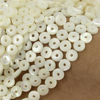 Muszla perłowa kremowy donut 8mm