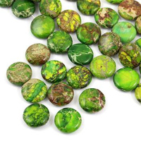 Jaspis lazurowe wybrzeże moneta zielona 16mm