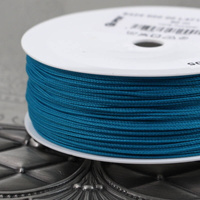 Sznurek pleciony poliestrowy turkusowy 0,8mm Pega [1metr]
