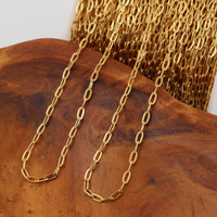 Łańcuszek ankier stal szlachetna pozłacana 5x2,5mm [1 metr]