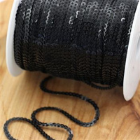 Cekiny na taśmie czarne 3mm [1m]