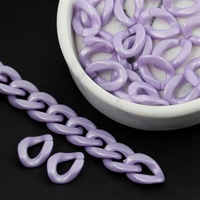 Akrylowe ogniwa do tworzenia łańcuszka fioletowe 18x13mm [50szt]
