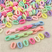 Akrylowe ogniwa do tworzenia łańcuszka mix kolorów 16x11mm [20szt]