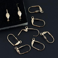 Bigle metalowe zamknięte z lilią złote 18mm [para]