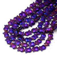 Hematyt purpurowy sówka 10mm