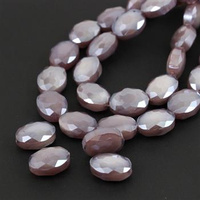 Kryształek szklany owal fasetowany fioletowy 16x12mm [4szt]